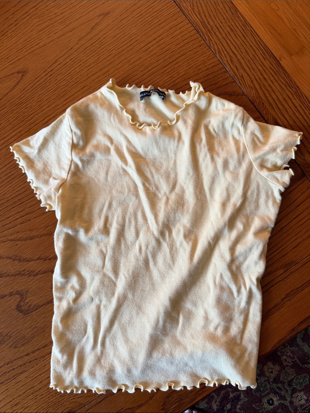 Brandy butter yellow lettuce trim tee